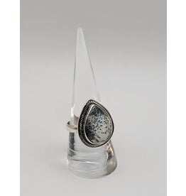 Ring Size 8.5 - Sterling Silver - Dendritic Agate