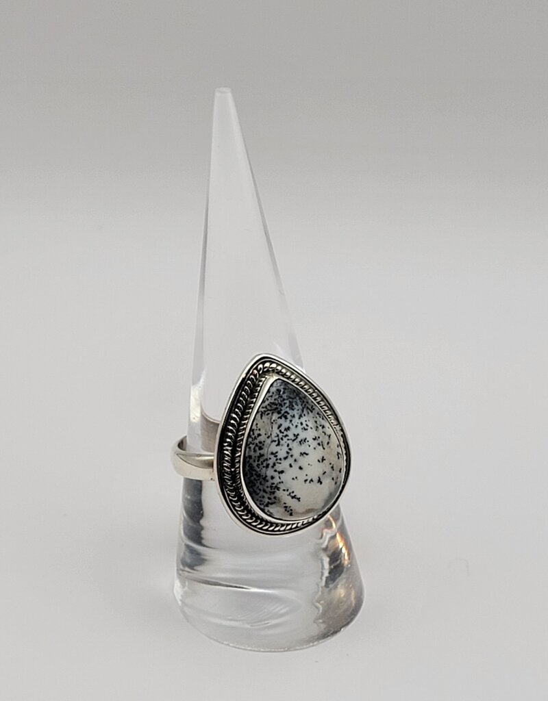 Ring Size 8.5 - Sterling Silver - Dendritic Agate