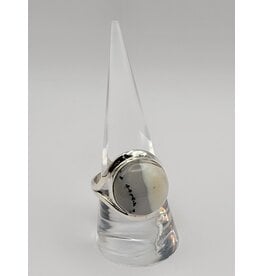 Ring Size 9 - Sterling Silver - Dendritic Agate