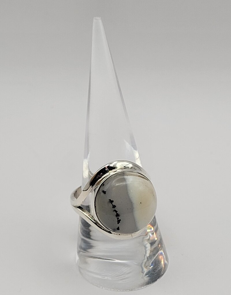 Ring Size 9 - Sterling Silver - Dendritic Agate
