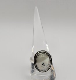 Ring Size 9.5 - Sterling Silver - Dendritic Agate