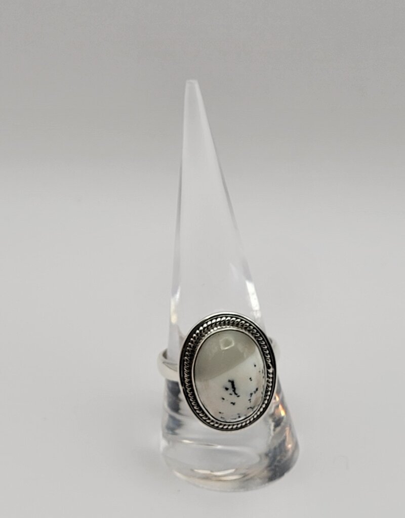 Ring Size 9.5 - Sterling Silver - Dendritic Agate