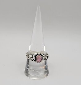 Ring Size 10 - Sterling Silver - Rose Quartz