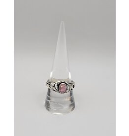 Ring Size 10 - Sterling Silver - Rose Quartz