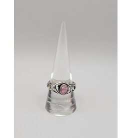 Sterling Silver Rose Quartz Ring Sz 10