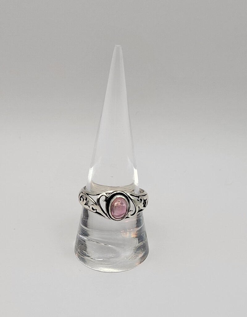 Ring Size 10 - Sterling Silver - Rose Quartz