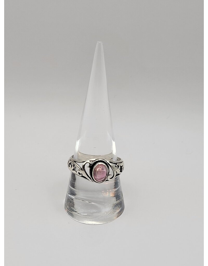 Sterling Silver Rose Quartz Ring Sz 10