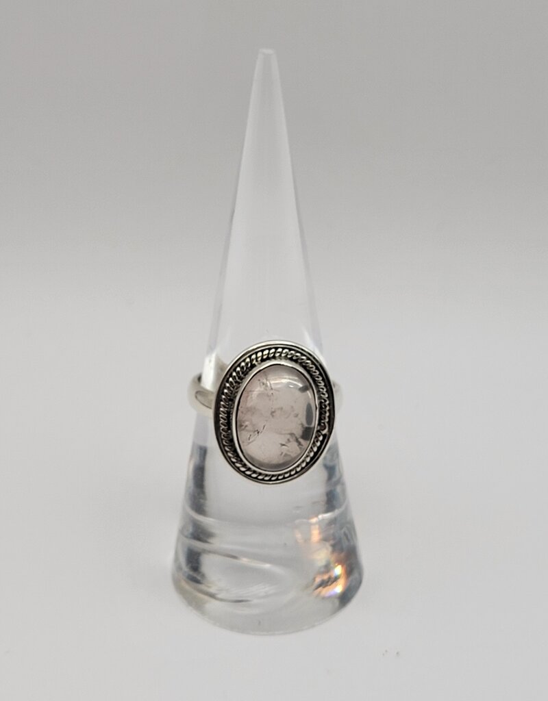 Ring Size 7 - Sterling Silver - Smoky Rose Quartz