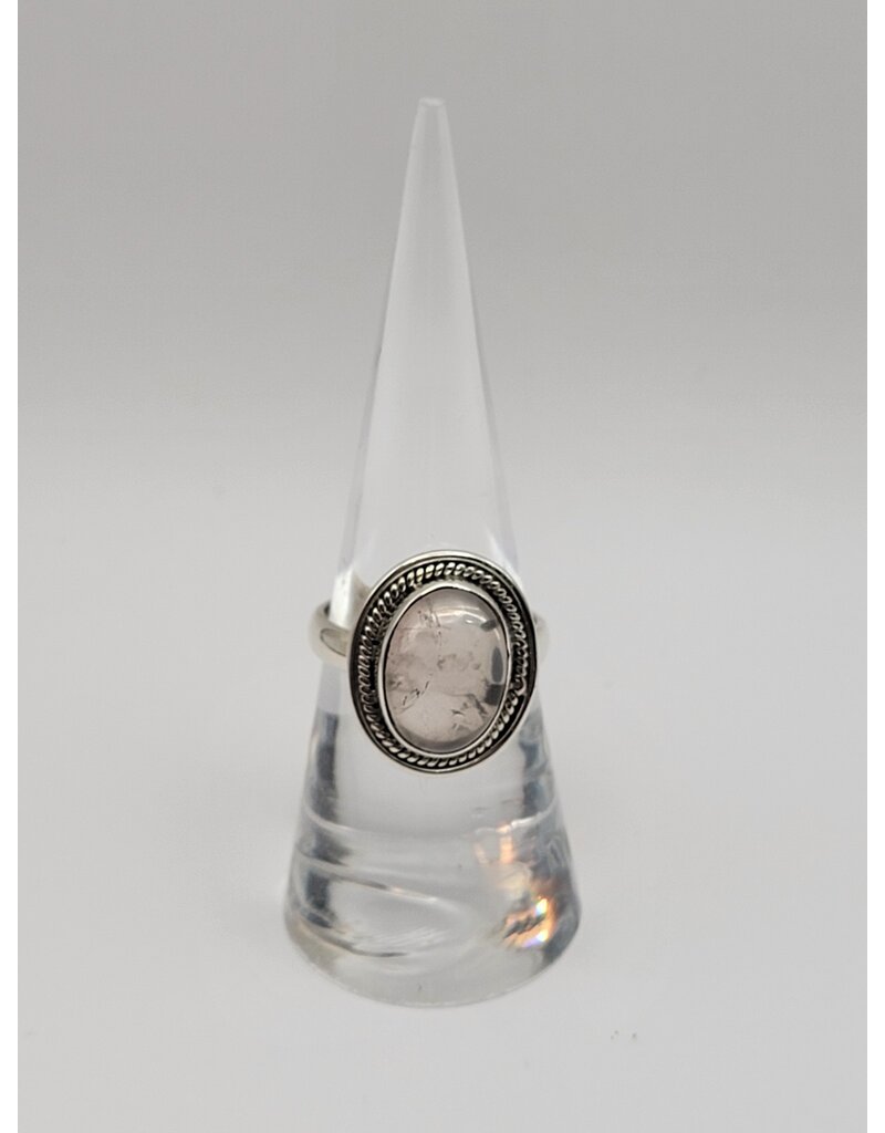 Ring Size 7 - Sterling Silver - Smoky Rose Quartz