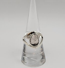 Ring Size 8 - Sterling Silver - Smoky Pink Quartz