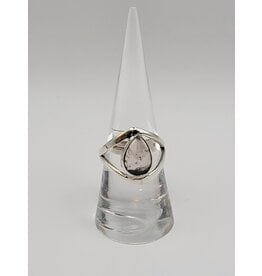 Ring Size 8 - Sterling Silver - Smoky Pink Quartz