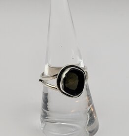 Ring Size 8 - Sterling Silver - Smoky Quartz
