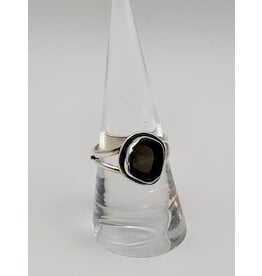 Ring Size 8 - Sterling Silver - Smoky Quartz