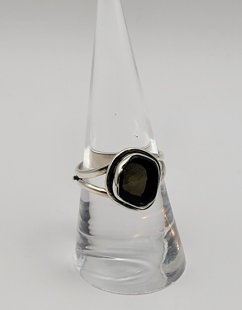 Ring Size 8 - Sterling Silver - Smoky Quartz