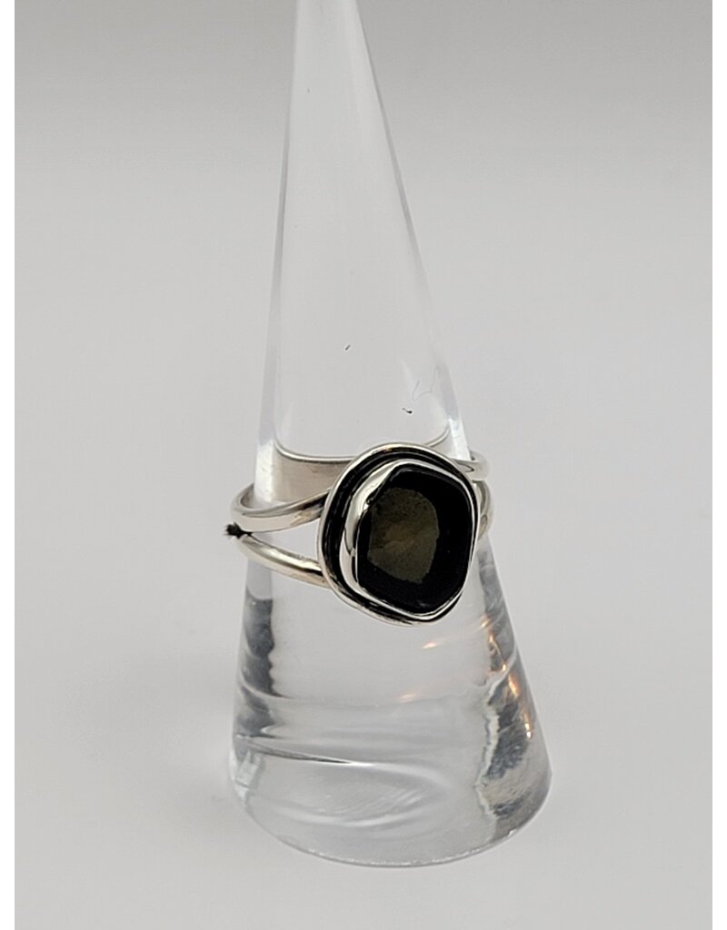 Ring Size 8 - Sterling Silver - Smoky Quartz