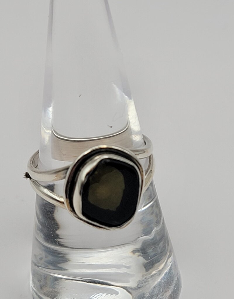 Ring Size 8 - Sterling Silver - Smoky Quartz