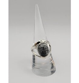 Ring Size 8 - Sterling Silver - Rutilated Quartz