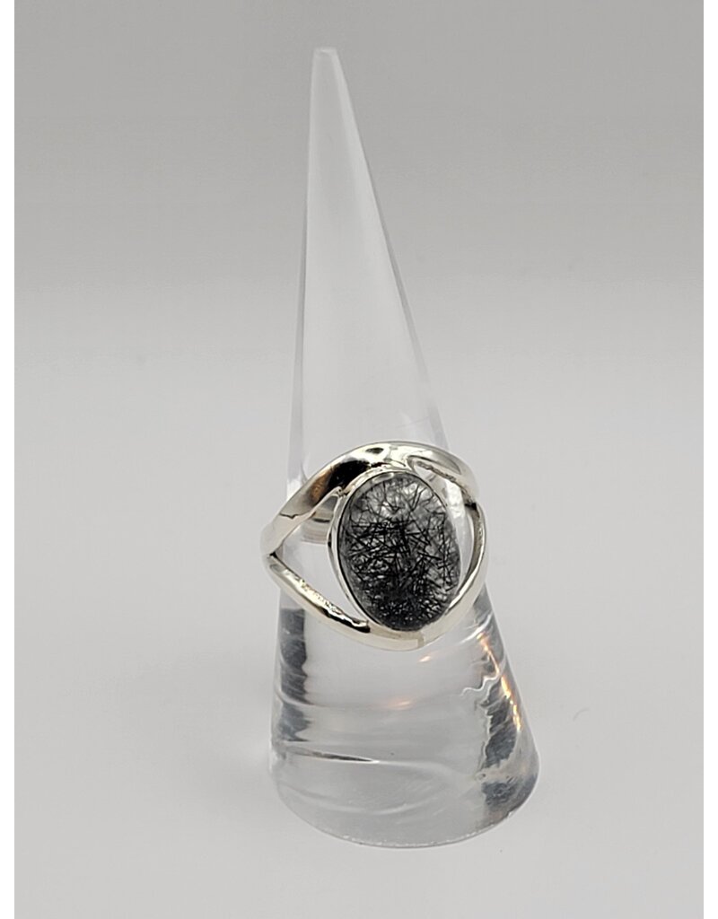 Ring Size 8 - Sterling Silver - Rutilated Quartz