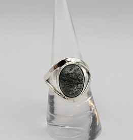 Ring Size 7.5 - Sterling Silver - Tourmalated Quartz