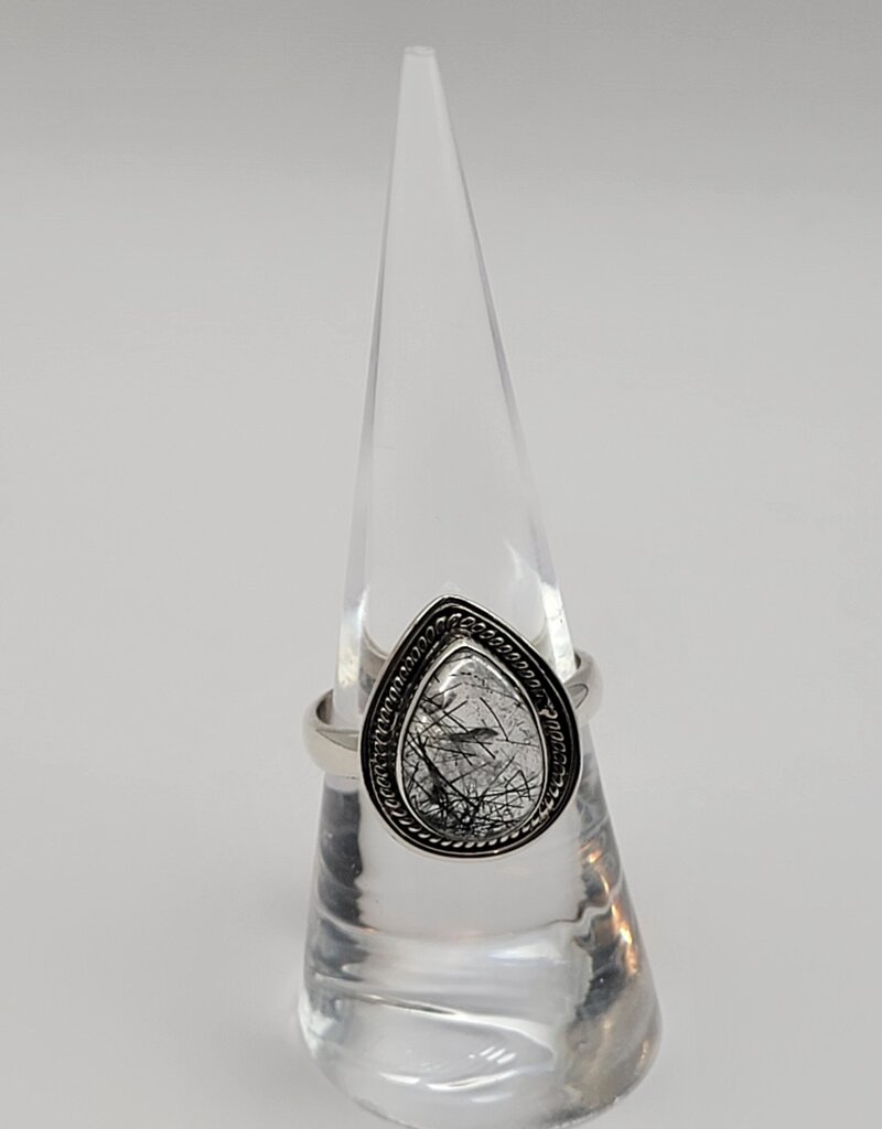 Ring Size 7.5 - Sterling Silver - Rutilated Quartz