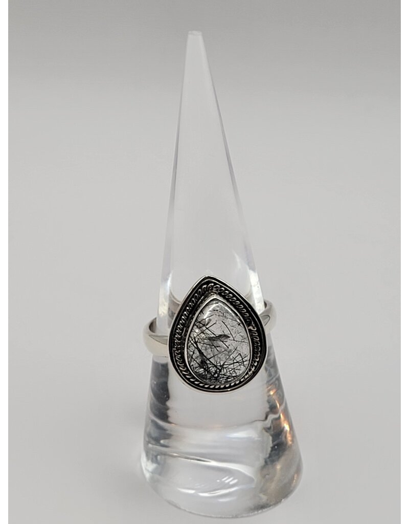 Ring Size 7.5 - Sterling Silver - Rutilated Quartz