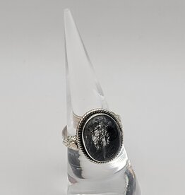 Ring Size 6.5 - Sterling Silver - Tourmalated Quartz