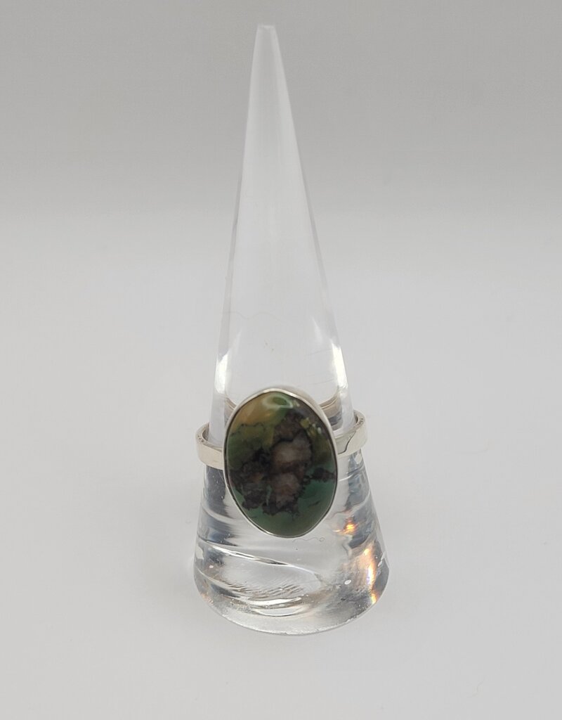 Ring Size 9.5 - Sterling Silver - Tibetan Turquoise