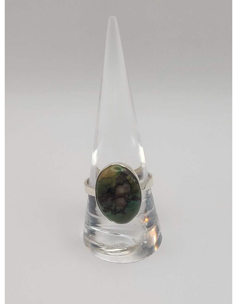 Ring Size 9.5 - Sterling Silver - Tibetan Turquoise