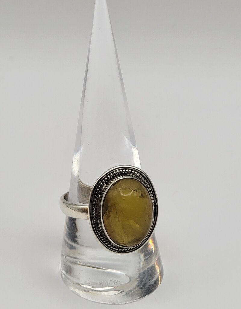 Ring Size 9.5 - Sterling Silver - Amber