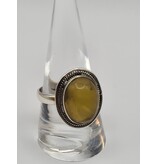 Ring Size 9.5 - Sterling Silver - Amber