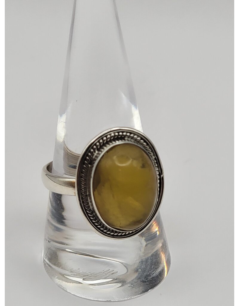 Ring Size 9.5 - Sterling Silver - Amber