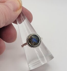 Ring Size 8 - Sterling Silver - Labradorite