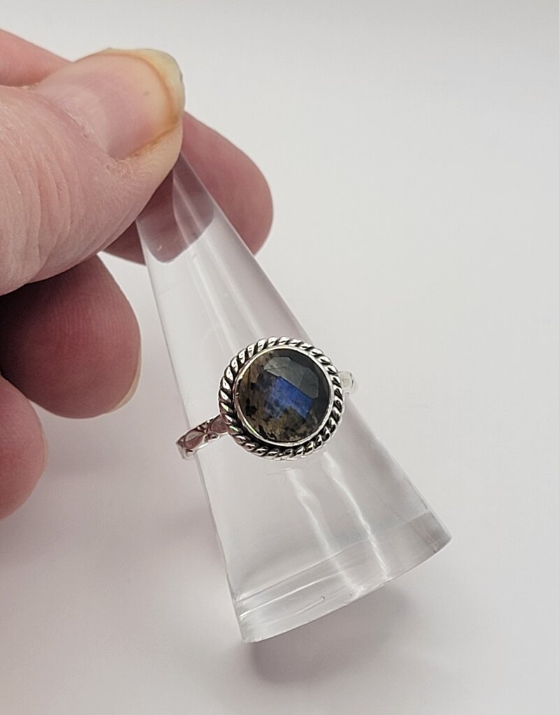 Ring Size 8 - Sterling Silver - Labradorite