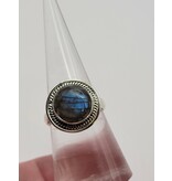 Sterling Silver Labradorite Ring Sz 6.5