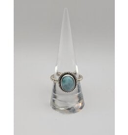Ring Size 8 - Sterling Silver - Larimar