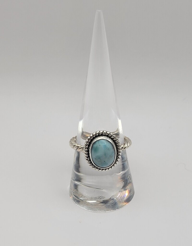 Ring Size 8 - Sterling Silver - Larimar