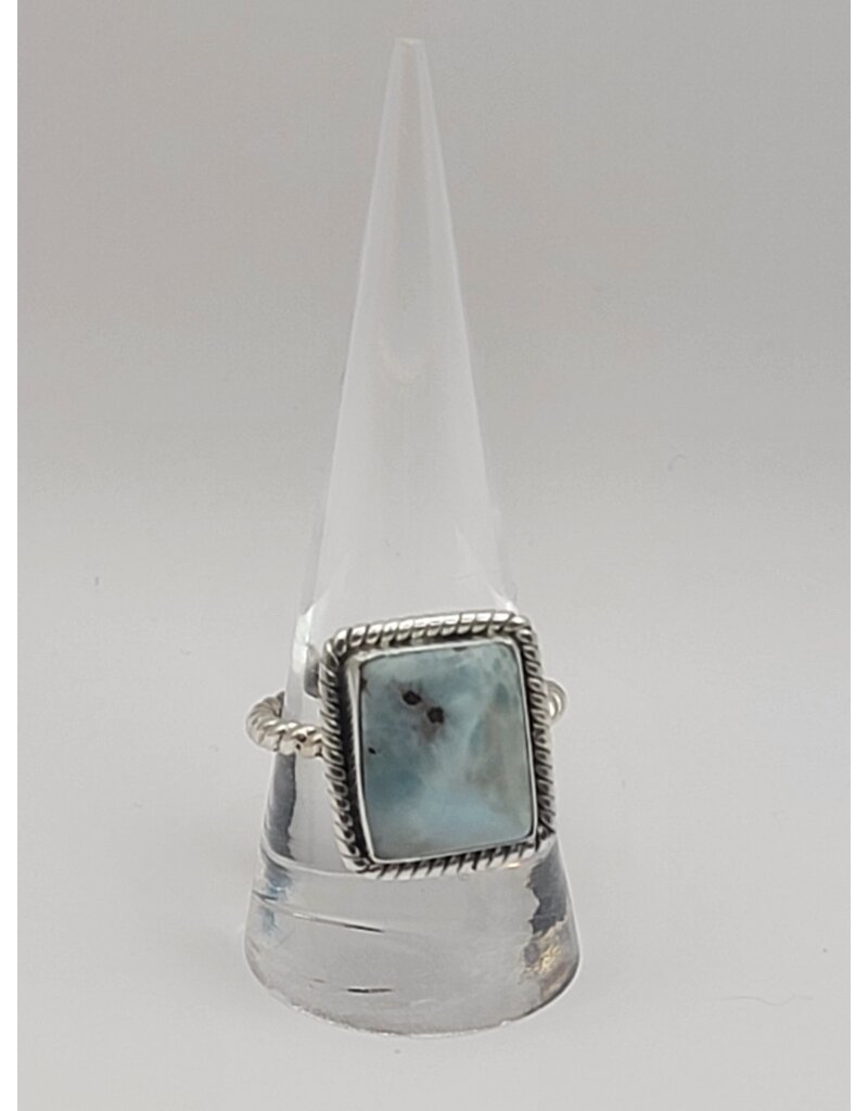 Sterling Silver Larimar Ring Sz 9