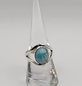 Ring Size 8 - Sterling Silver - Larimar