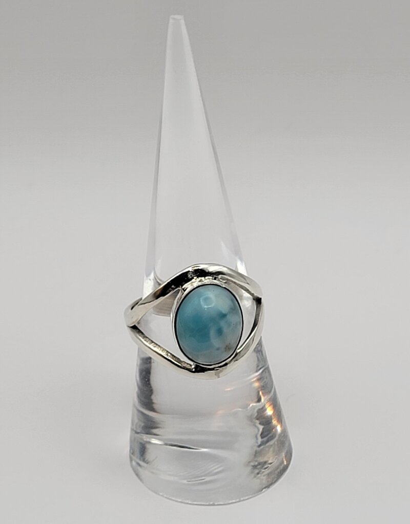 Ring Size 8 - Sterling Silver - Larimar