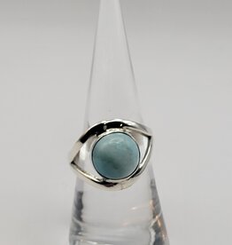 Ring Size 8 - Sterling Silver - Larimar