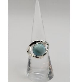 Ring Size 8 - Sterling Silver - Larimar