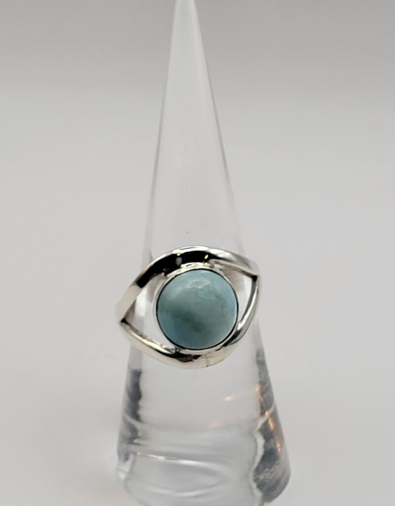 Ring Size 8 - Sterling Silver - Larimar