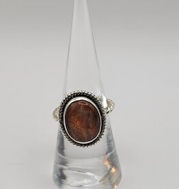Ring Size 6.5 - Sterling Silver - Sunstone