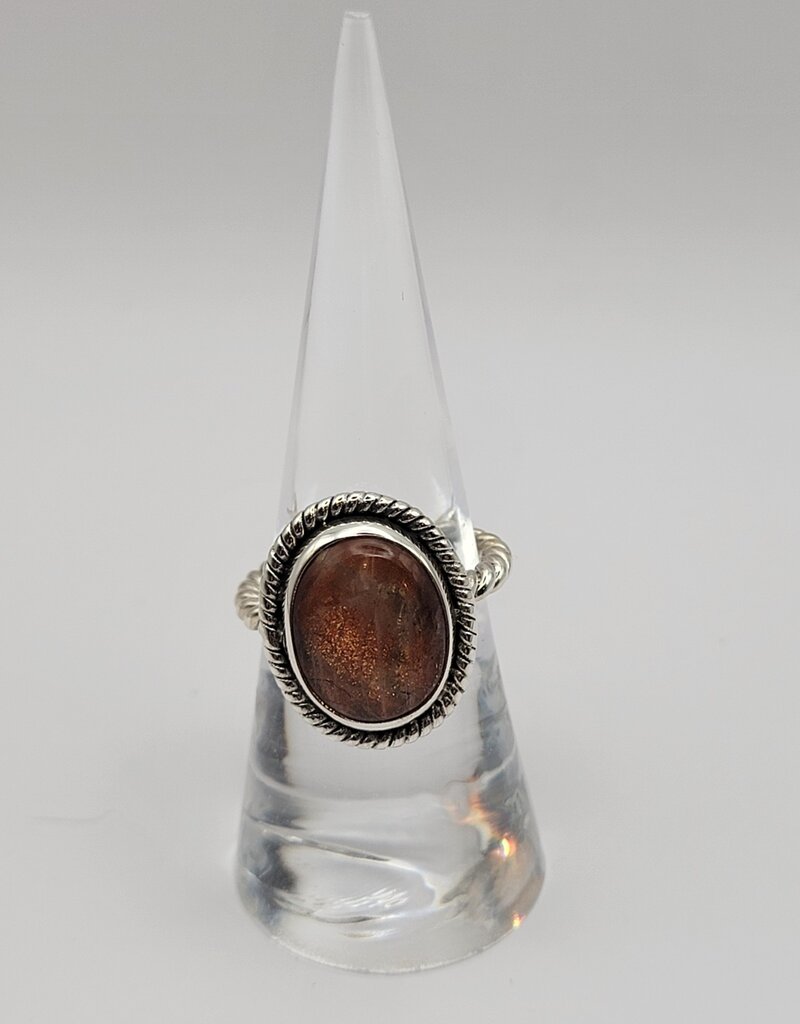 Ring Size 6.5 - Sterling Silver - Sunstone