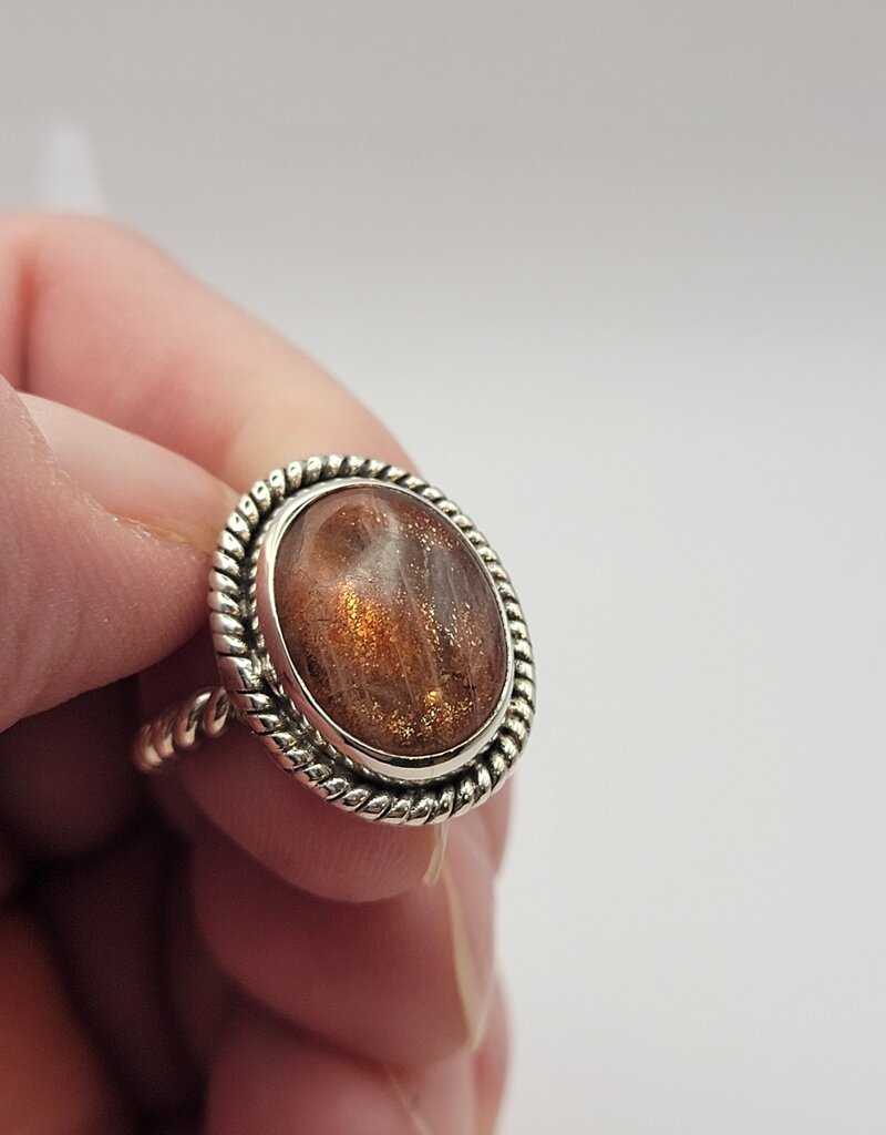 Ring Size 6.5 - Sterling Silver - Sunstone