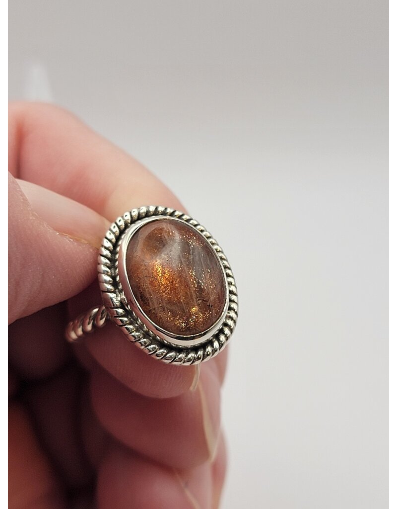 Ring Size 6.5 - Sterling Silver - Sunstone
