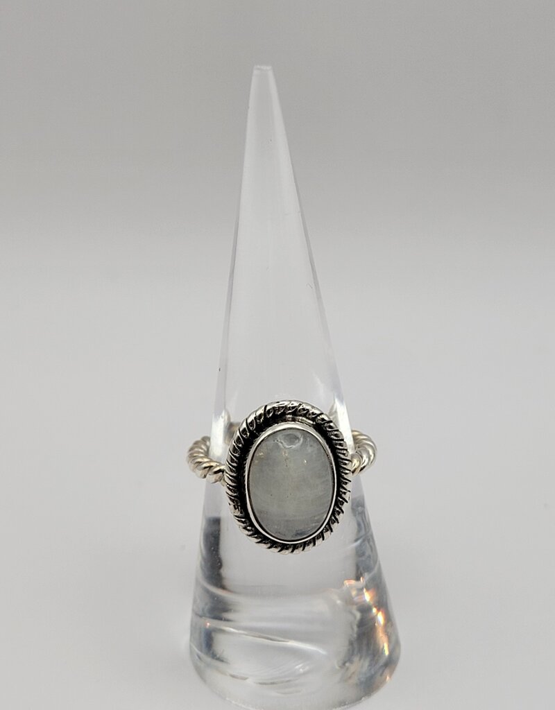 Ring Size 6.75 - Sterling Silver - Moonstone