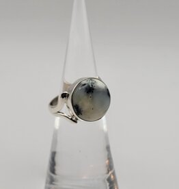 Ring Size 5.5 - Sterling Silver - Dendritic Agate