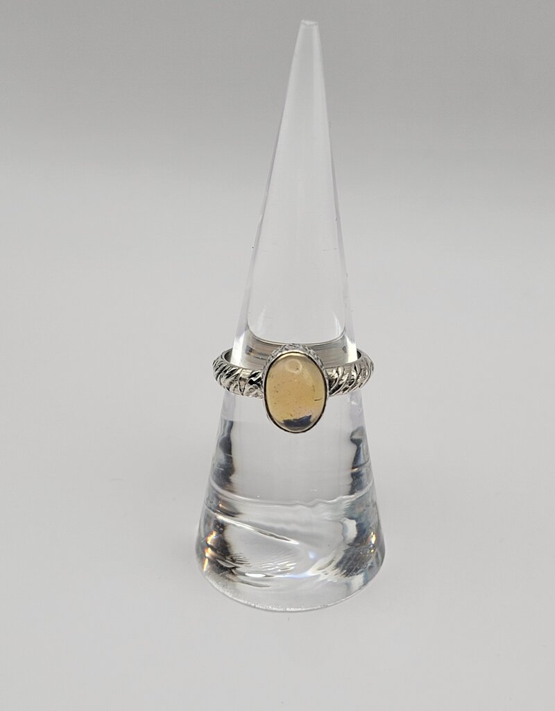 Ring Size 6.75 - Sterling Silver - Opal