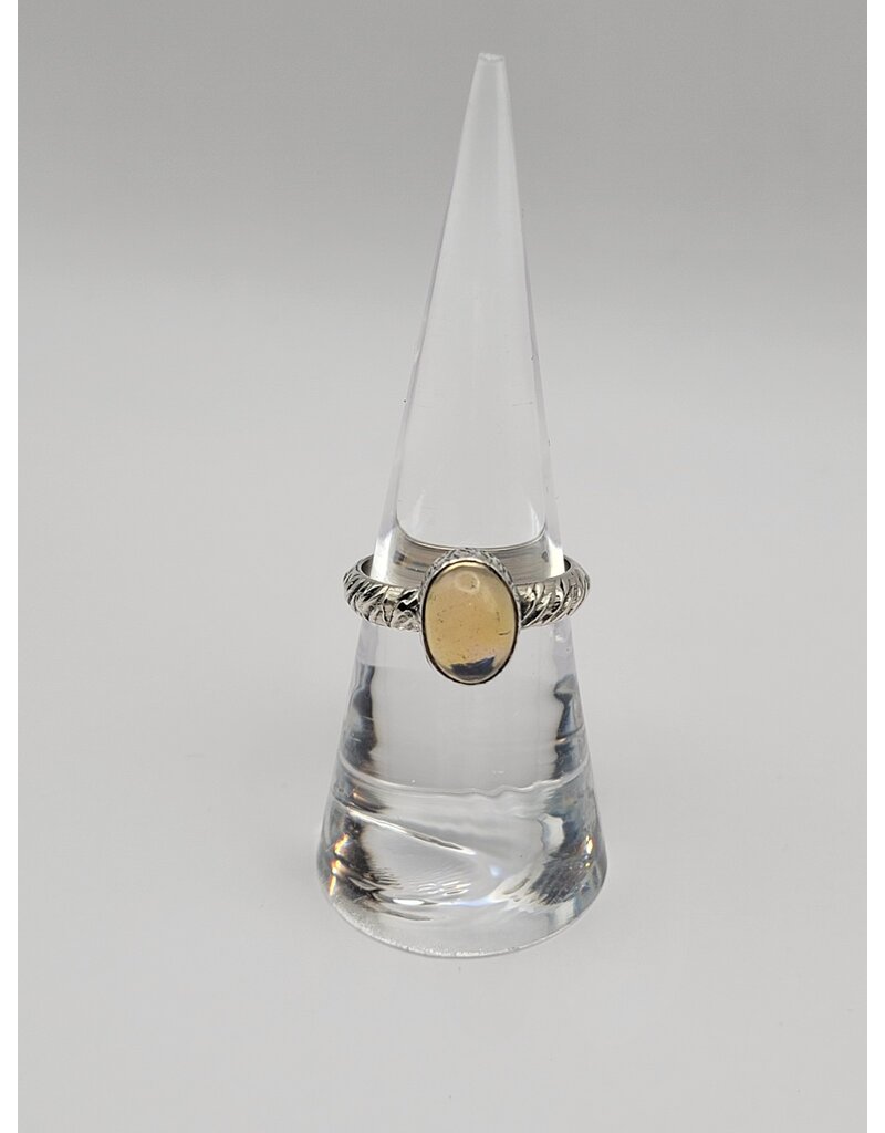 Ring Size 6.75 - Sterling Silver - Opal